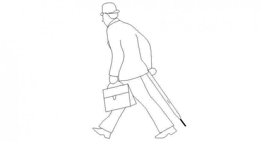 Autocad file of human 2d figure cad block AutoCAD file