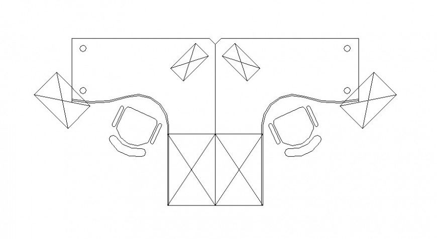 Autocad file of table 2d block
