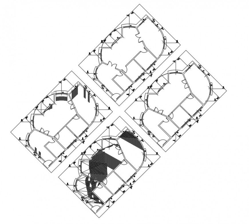 Autocad file of the architectural plan of painting workshop