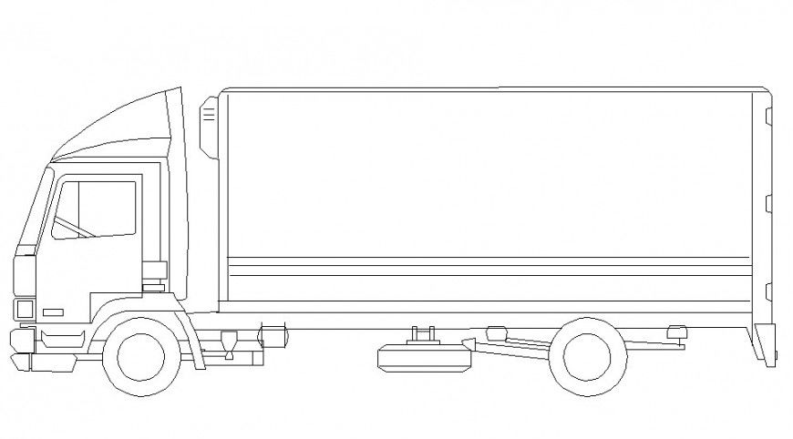 Autocad file of the refrigerated truck block