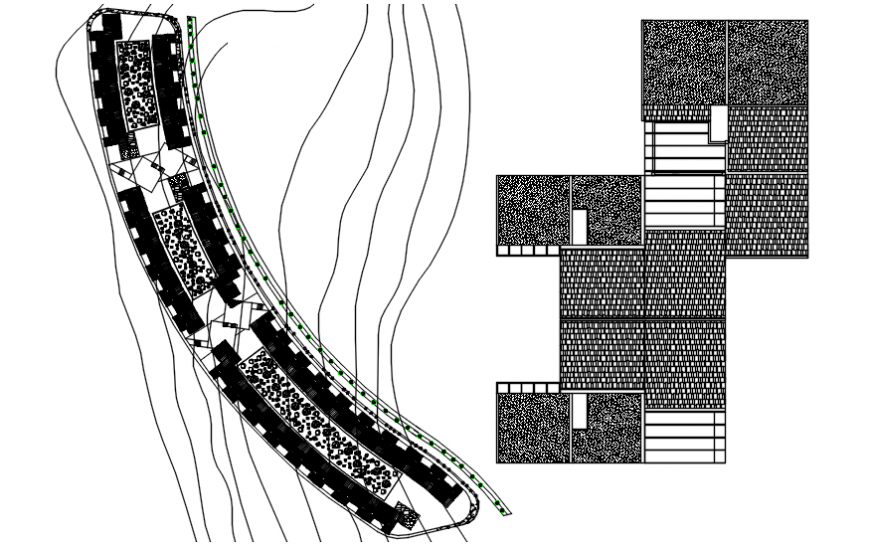 Autocad file of urban housing site and contextual plan