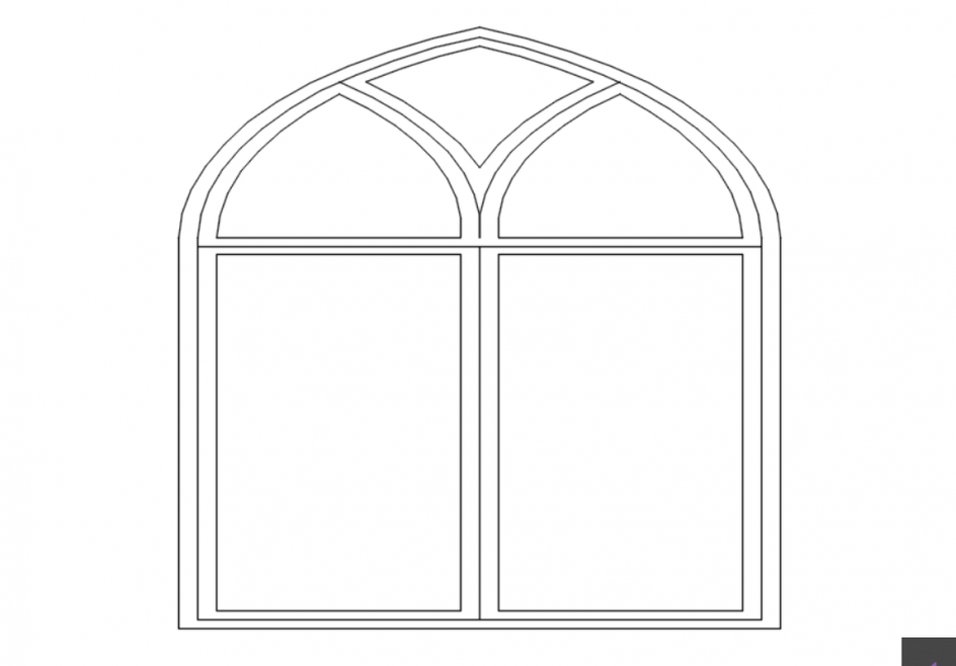 AutoCAD file of window elevation design 2d AutoCAD file