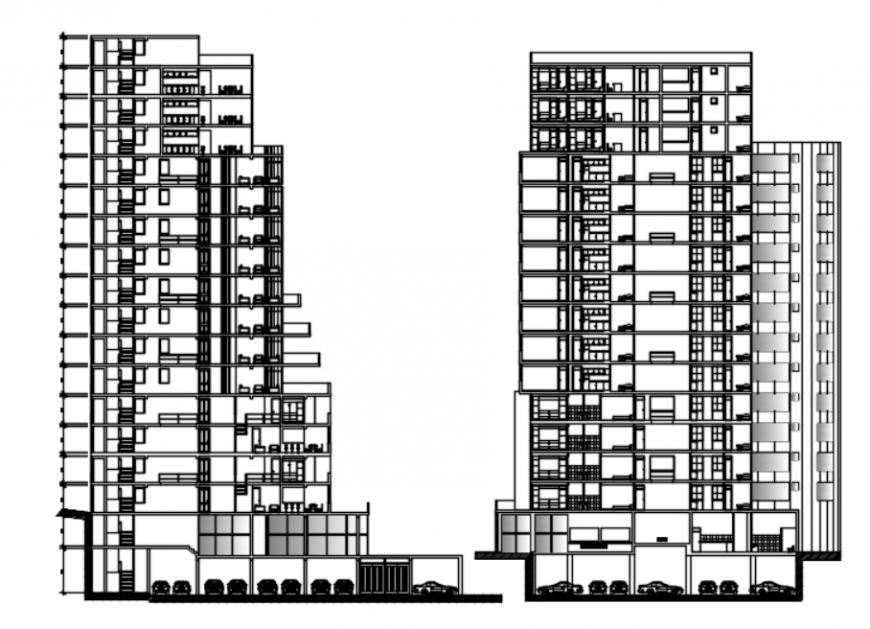 Autocad files of high-density housing tower 2d details AutoCAD file