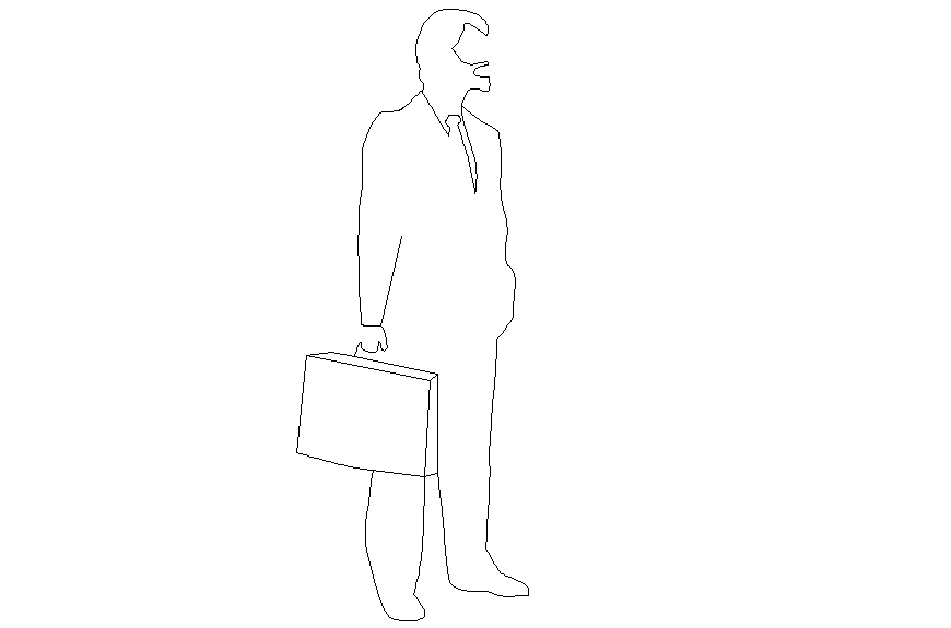 Autocad people 2 d detail dwg file