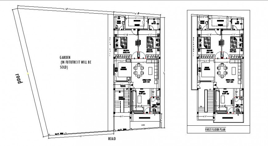 Autocad plan it is residential bungalow