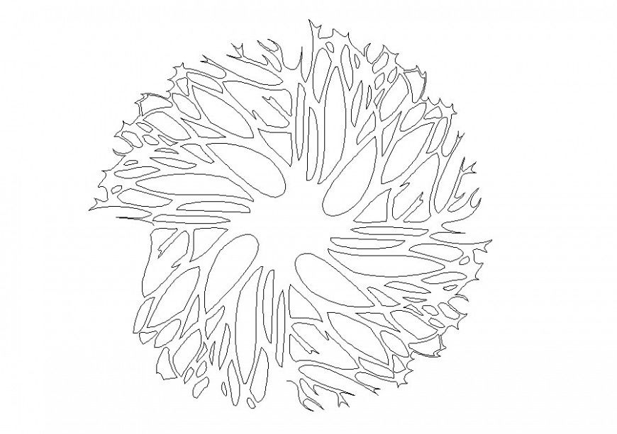 Autocad plan of the tree 2d