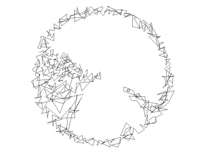 Autocad plan of the tree which includes a plan of the tree.