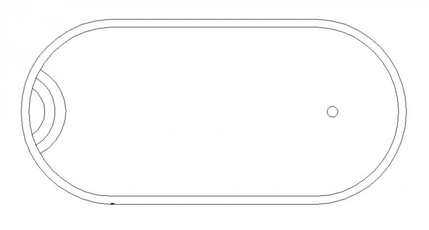 AutoCAD software file elevation of Swimming pool 2d view design