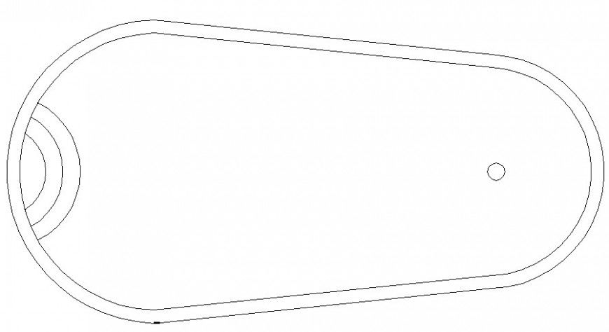 AutoCAD software file of Swimming pool 2d view design