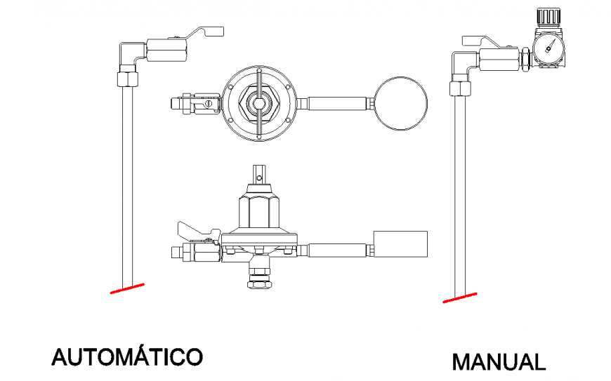 automatic & manual Valve Section & plan Design