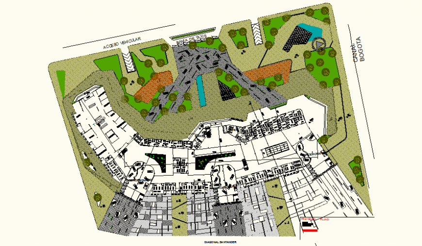 Automobile showroom detail elevation and plan dwg file