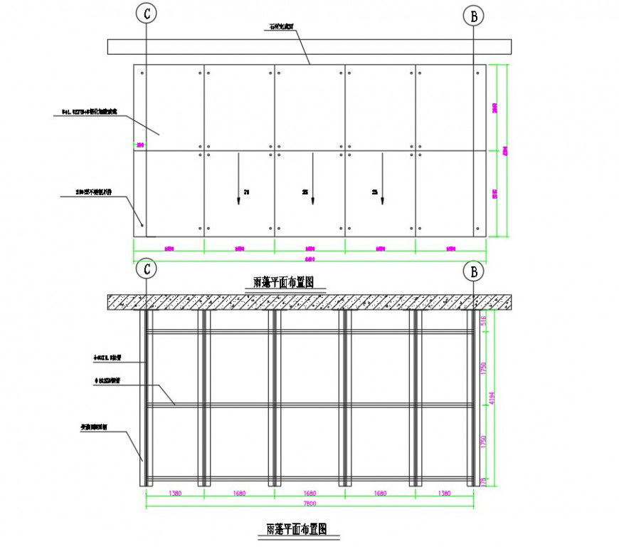 Awning CAD drawings detail dwg file