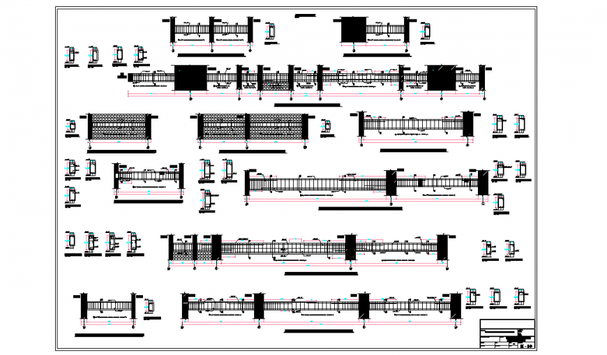 AXIS: A-A (VP-25x30) 1st - 4th LEVEL detail DWG