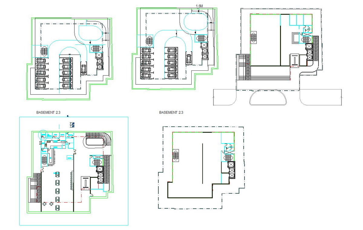 Mini Restaurant Project Layouts with Basement Floor Plan details