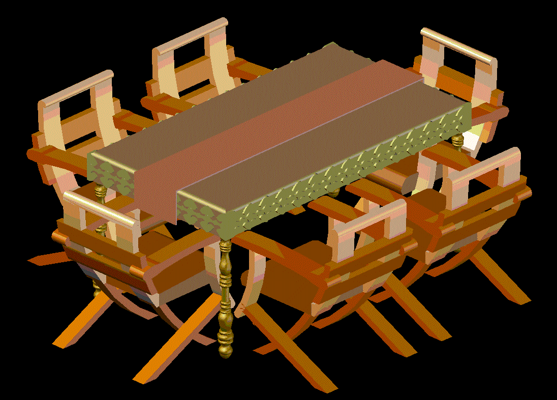 Dining Table CAD Layout Drawing for Interior Furniture Design