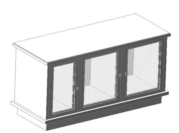 AutoCAD 3D Crockery Unit DWG File with Realistic Furniture Design