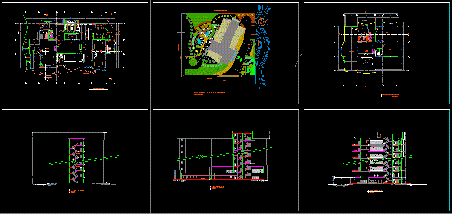 Hotel Design CAD Drawings Available in DWG File for Architecture Plans