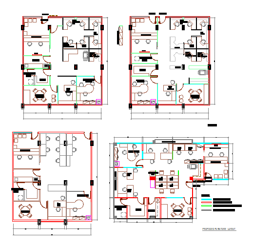 Office Furniture Layout | Download AutoCAD Furniture Blocks