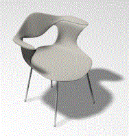 3D Modern Chair AutoCAD Drawing for Interior Furniture Layout