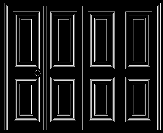 Door Cad Drawing 2D AutoCAD File for Floor Plans and Elevations