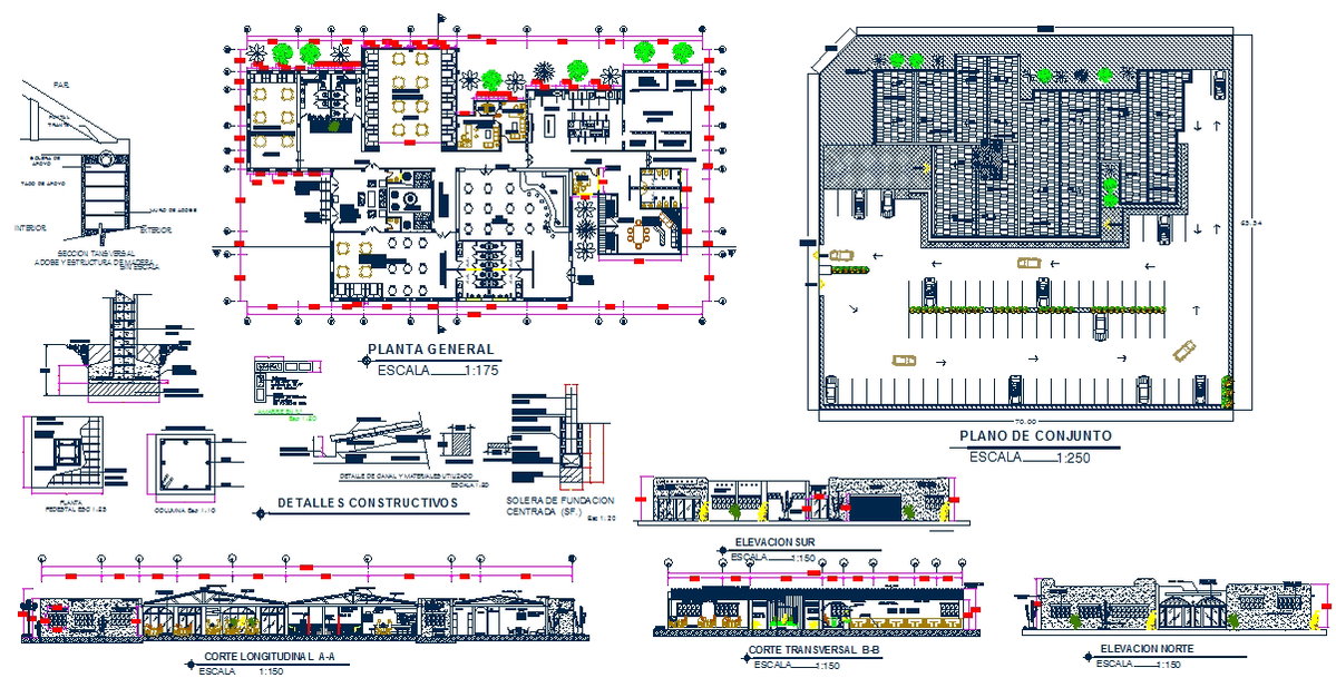 Restaurant Floor Plan AutoCAD DWG with Seating Layout and Kitchen