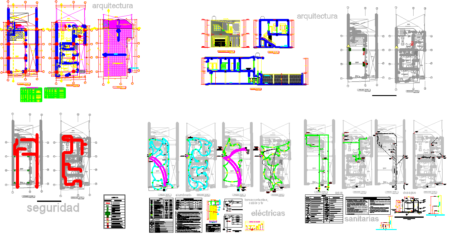Modern Detached House DWG with Private Living and Full Plan Details