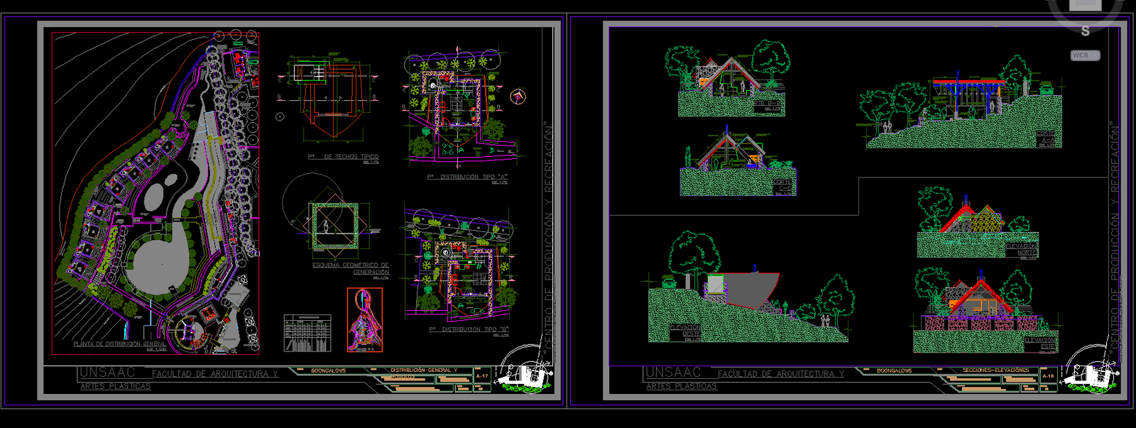 Cottage House AutoCAD DWG File with Layout Plans and Elevations