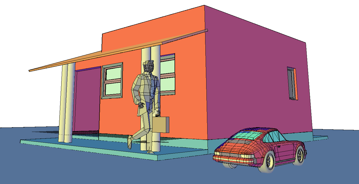 Realistic 3D Ground House Model for AutoCAD with Full Layout Design