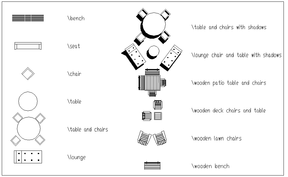 Furniture Symbol Block