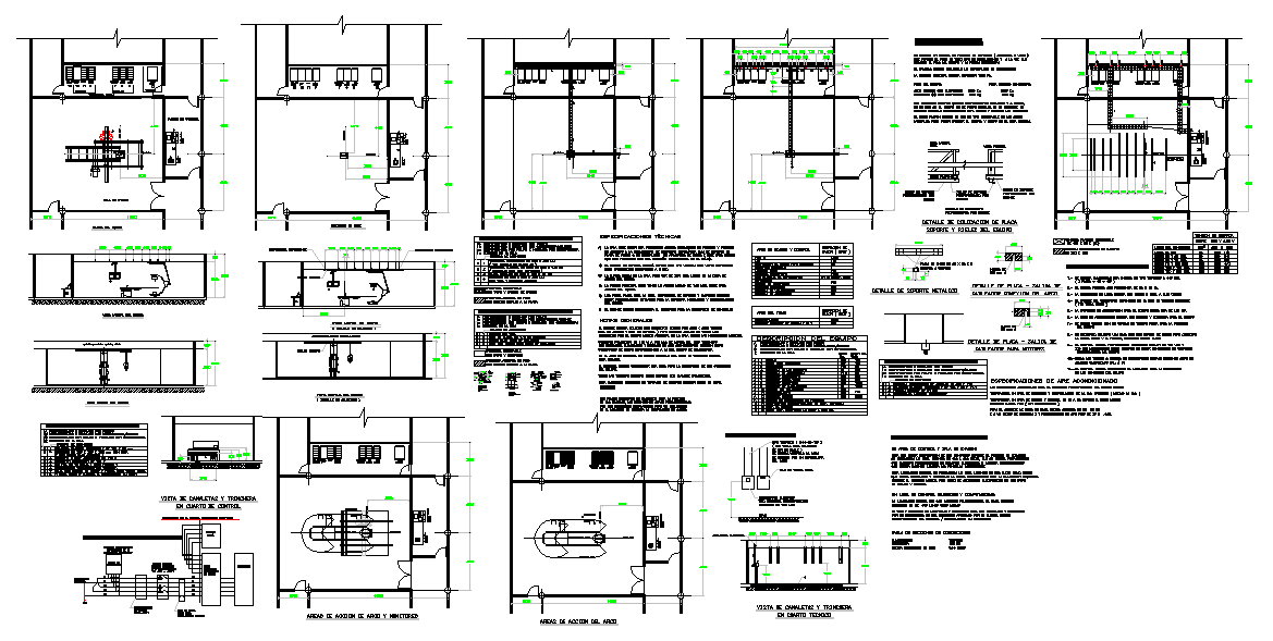 Tomography Equipment Detail Plan in AutoCAD with Room Layout Design