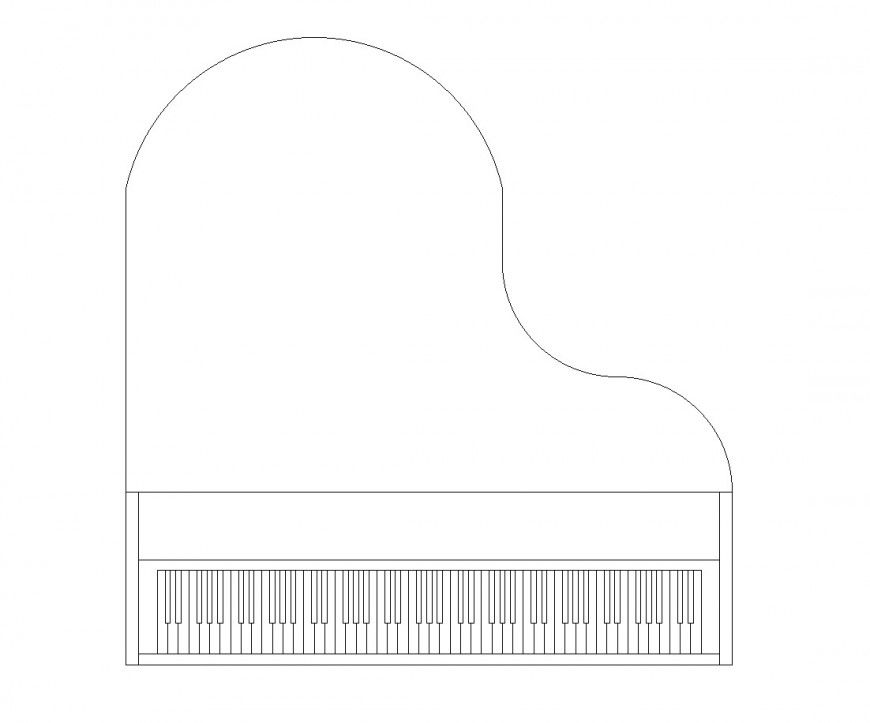 Baby Grand Piano plan layout file