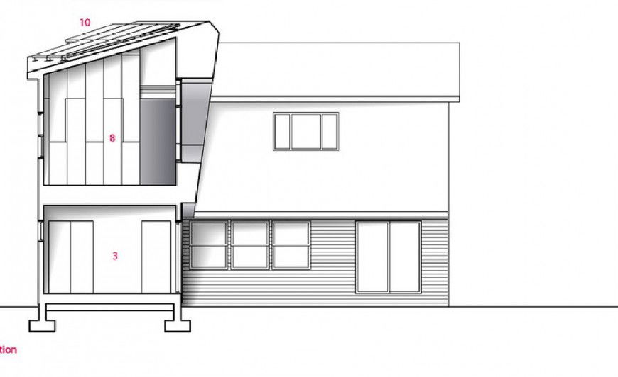 Back cut section drawing details of two flooring house dwg file