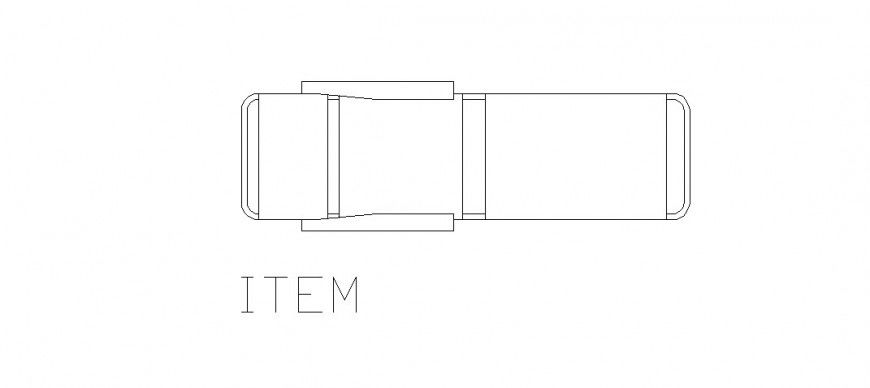 Back rest 2d chair elevation block cad drawing details dwg file