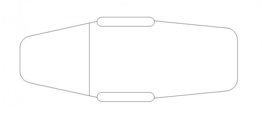 Back rest chair top view elevation auto-cad drawing details dwg file