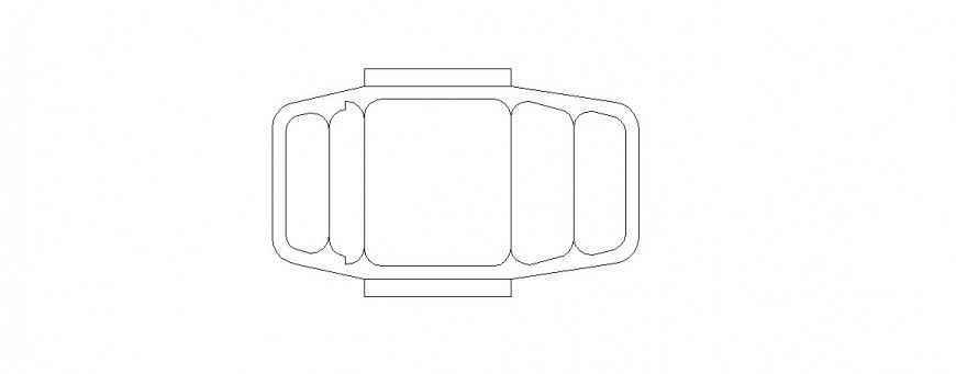 Back rest small chair elevation block details dwg file