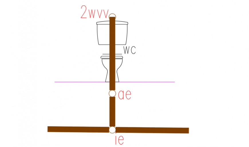 Back side elevation block of WC