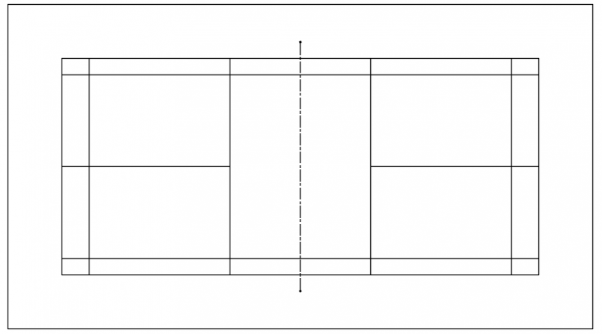 Badminton playing ground in sports Centre in AutoCAD file