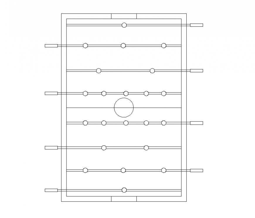 Balancing game playing equipment detail elevation 2d view layout file