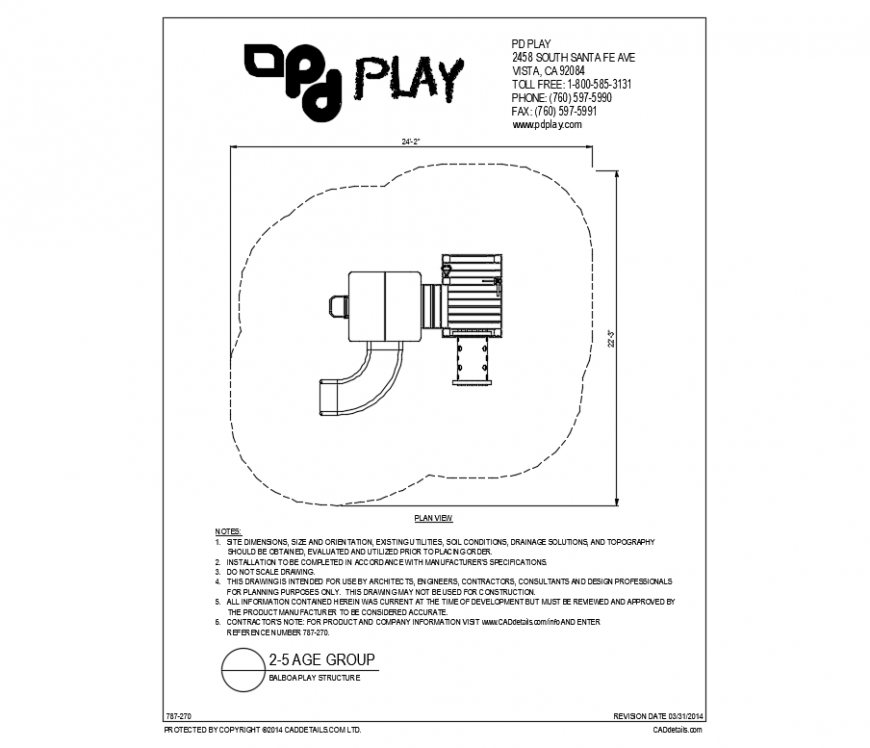 Balboa central park plan and landscaping view dwg file