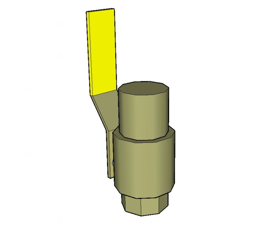 Ball-Valve CAD element structure detail elevation 3d model layout sketch-up file