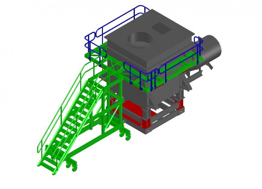 Ball mill machine 3d drawing details dwg file