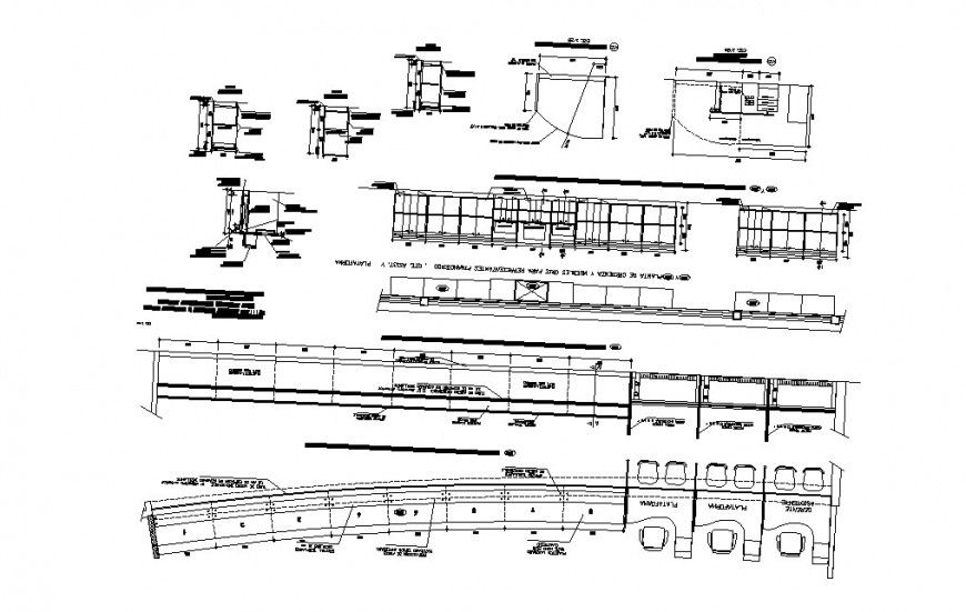 Bank desk and furniture blocks section and carpentry cad drawing details dwg file