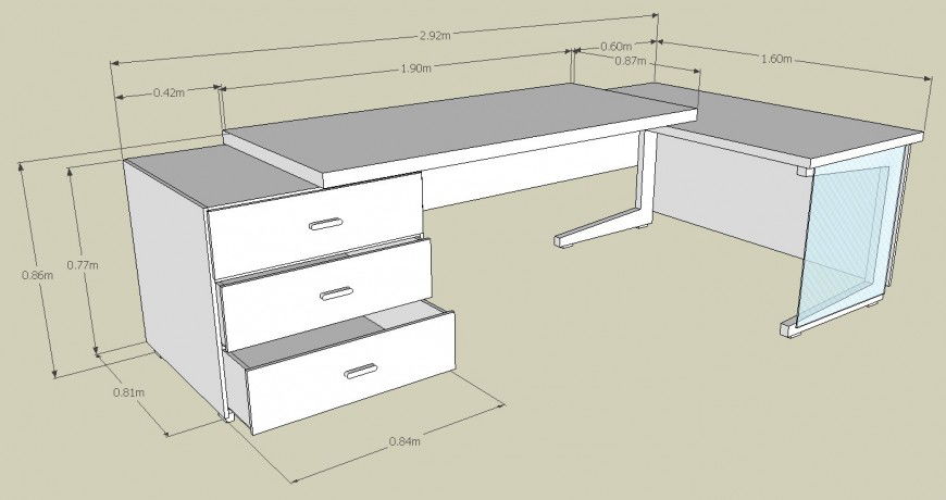 Bank furniture block detail 3d model layout file in autocad format