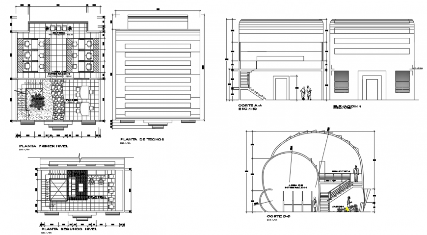 Bank layout plan in dwg AutoCAD file.