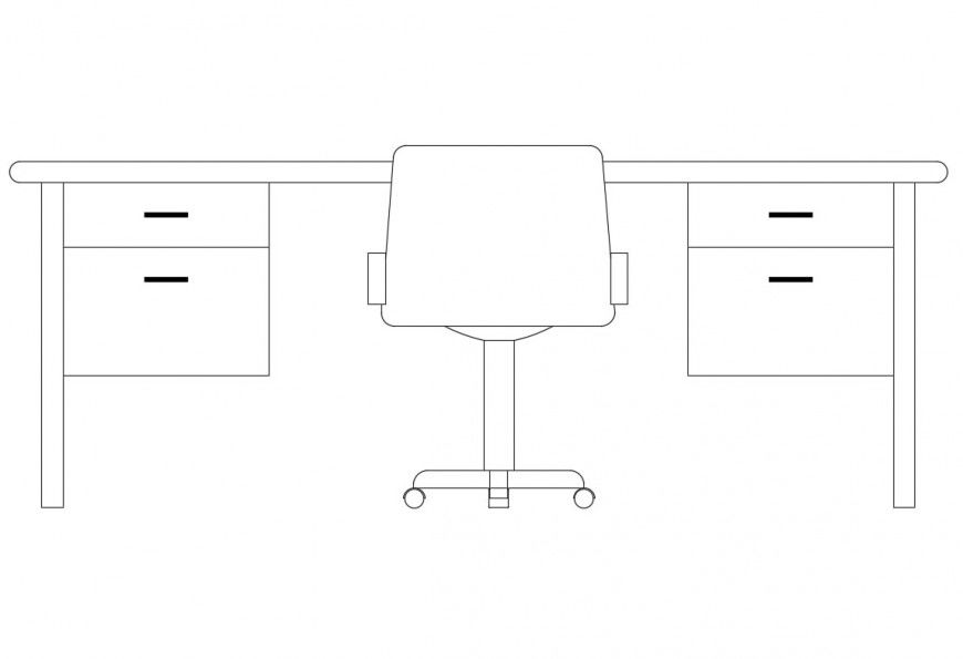 Bank office desk and furniture blocks cad drawing details dwg file