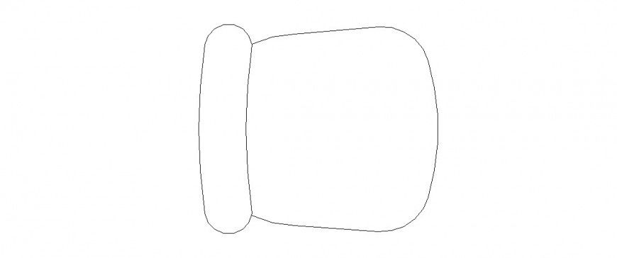 Bar chair top view elevation block cad drawing details dwg file