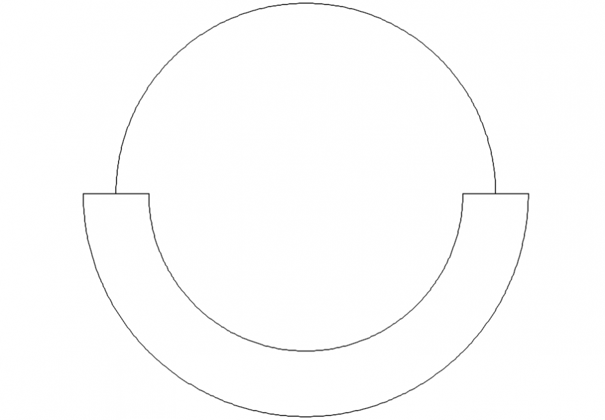 Bar table block of furniture in AutoCAD file
