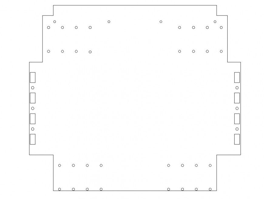 Base plate of CAD structure construction machinery blocks layout autocad file
