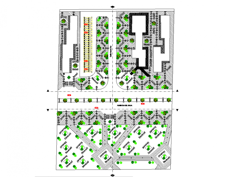 Basement and ground floor commercial building plan layout file