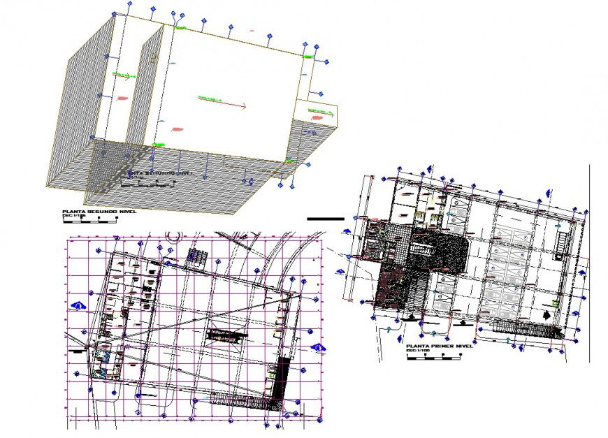 Basement and leveling commercial building plan layout file